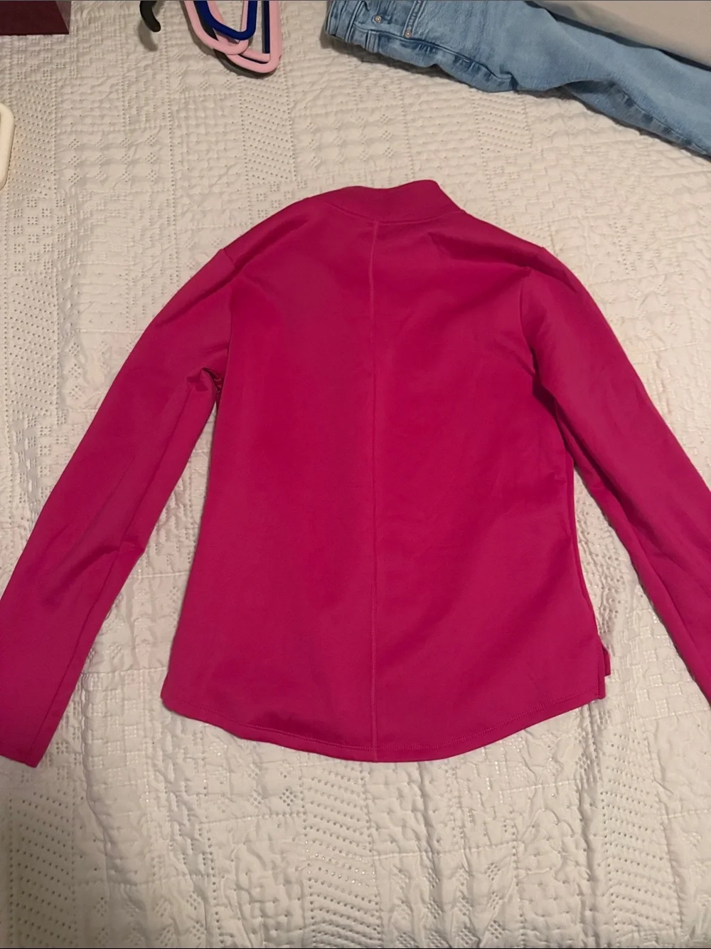 Nike Women's Magenta Quarter-Zip Athletic Pullover